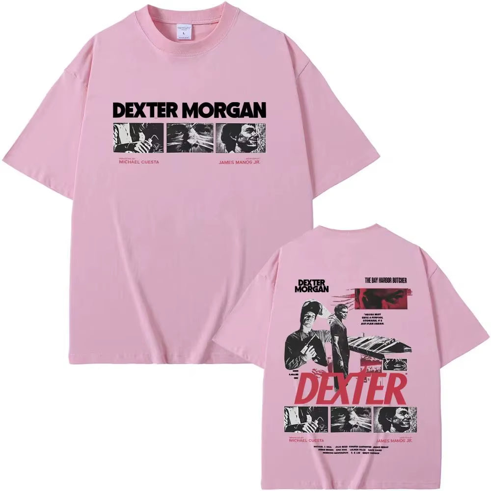 Casual Cotton Vintage T-Shirt Men'S Fashion Extra Large Streetwear Limited Dexter Morgan Bay Butcher T-Shirt Men Women