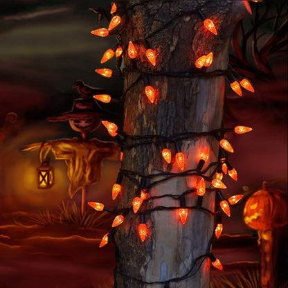 Orange Halloween String Lights 50 LED